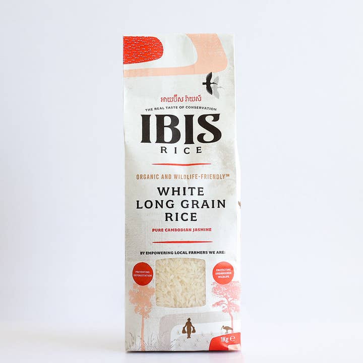 Organic White Long Grain Rice Jasmine 1kg for wholesale by IBIS Rice