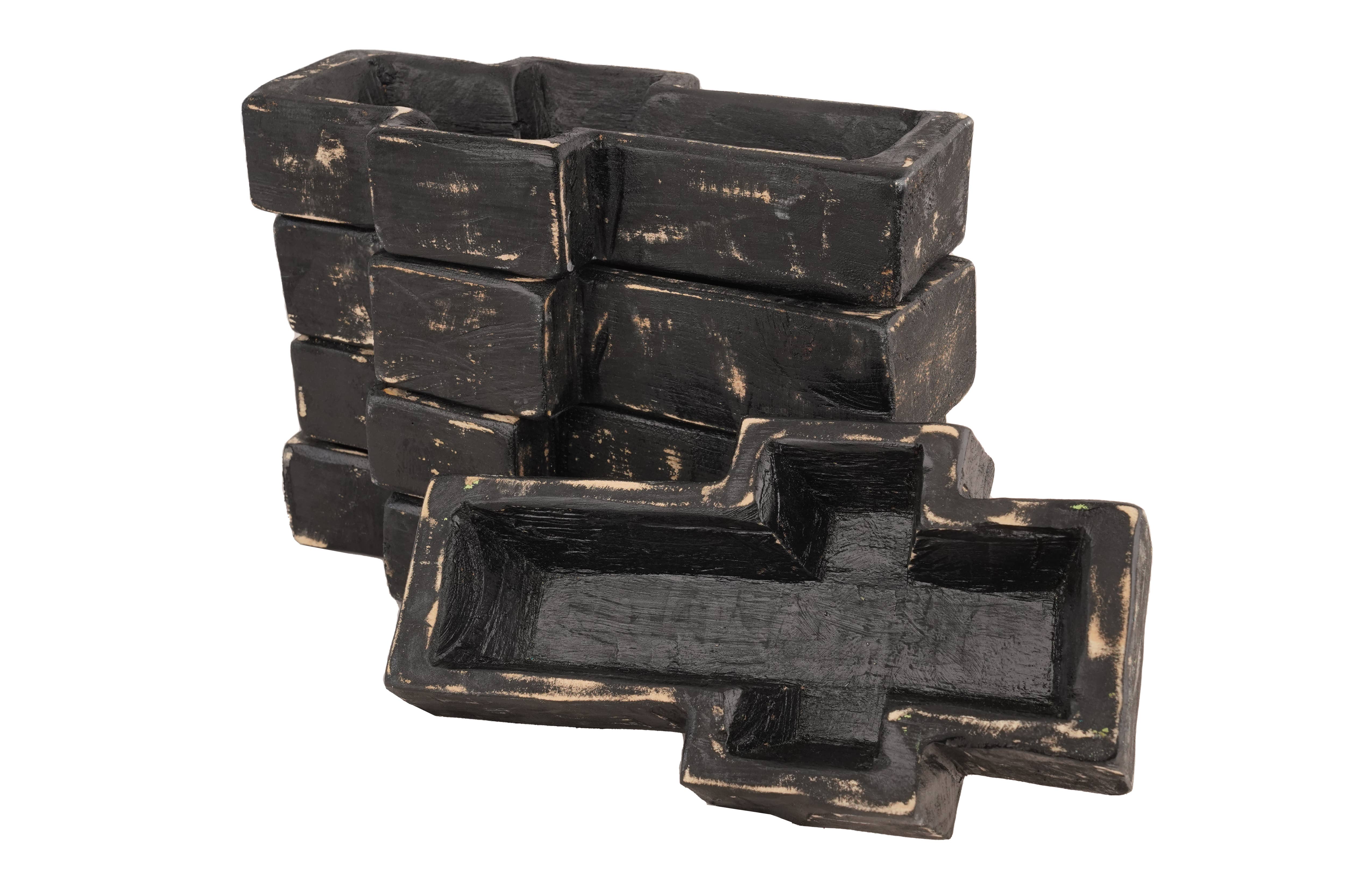 My Amigos Imports - Wholesale Decorative plate/dish/bowl - Home Decor #2-Cross Dough Bowl-Small-6x12 inches4