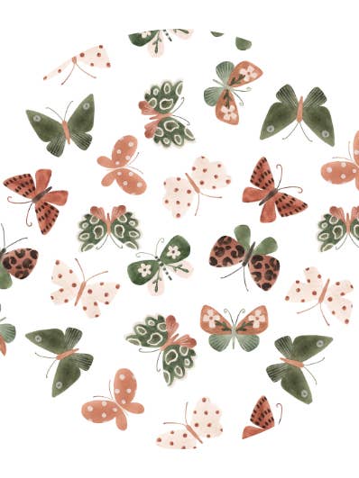 Butterflies (red/green) | Closing stickers 10pcs. for wholesale by Fripperies