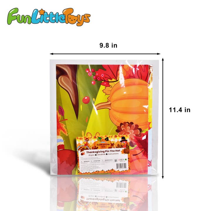 Fun Little Toys – wholesale Toy set – Kids – Thanksgiving Pin The Hat On The Turkey Game Kit