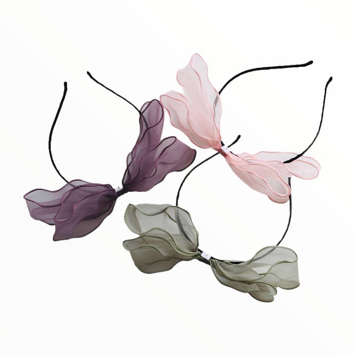 All About Bows Headband Pink/Purple/Green Grey for wholesale by iMiN Kids