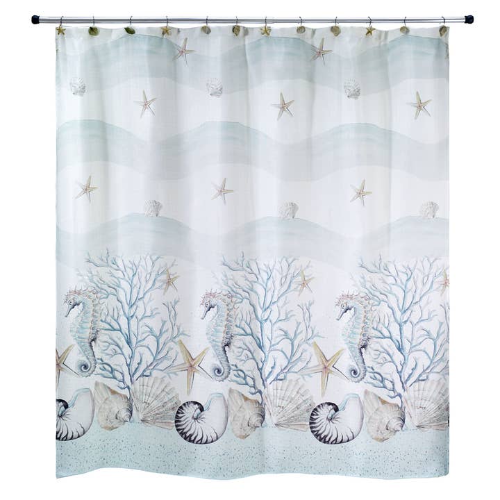 Coastal Terrazzo Shower Curtain for wholesale by Avanti Linens
