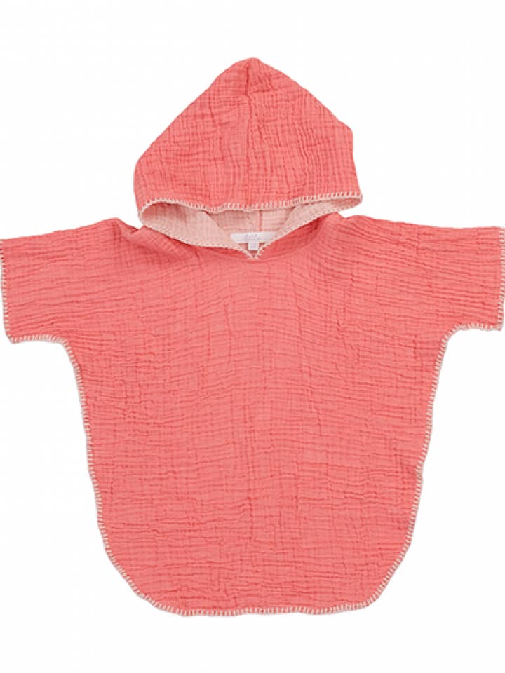 Poncho a Sacco per Bambini | Colore Corallo per la vendita all'ingrosso da parte di Yaqamoz