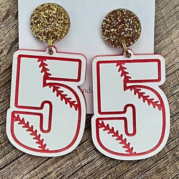 Sweet Home Creative Co. - Wholesale Dangle Earrings - Sports numbers large