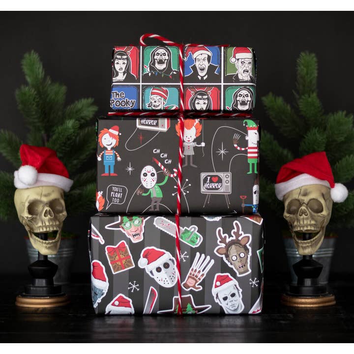 Spooky Cat Press - Wholesale Wrapping Paper Roll - Killer Christmas Gift Wrap (8ft Roll)