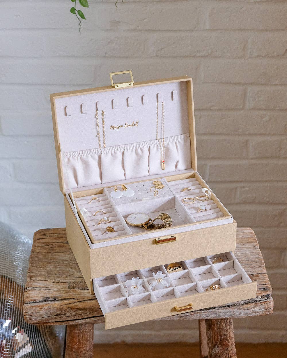 Maison Scarlett - Wholesale Jewelry Box/Organizer - Denise PU leather jewelry box10