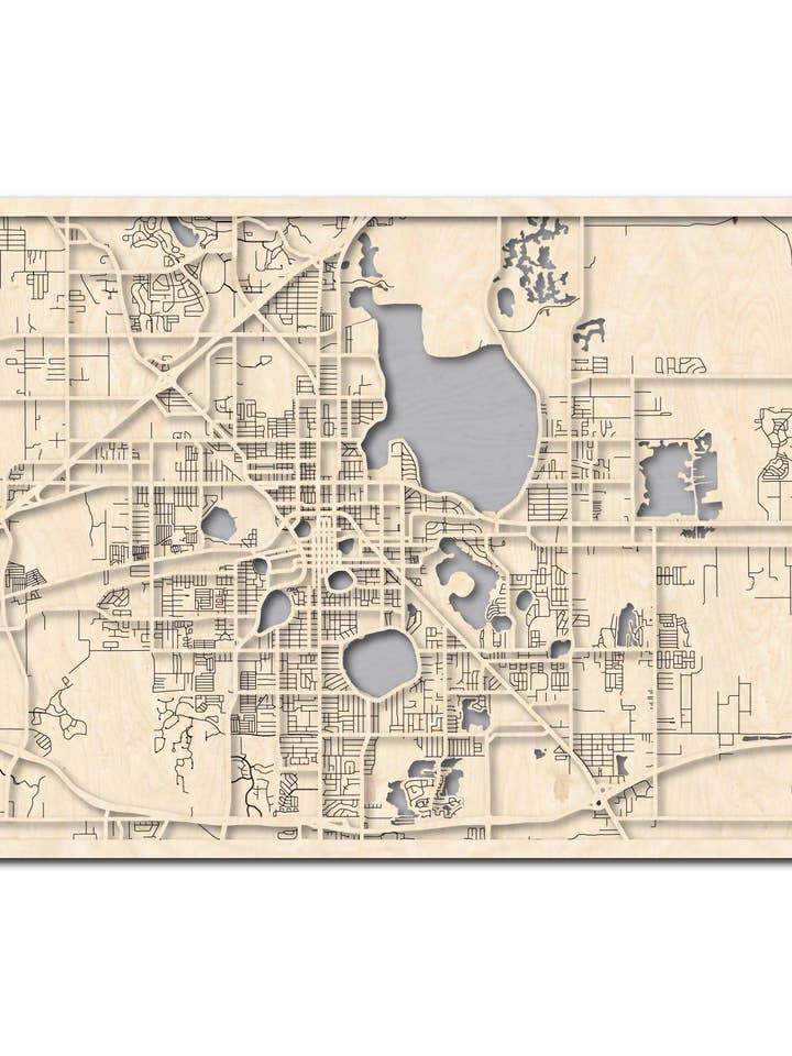 Lakeland, FL City Map for wholesale by Catahoula Sign Co.