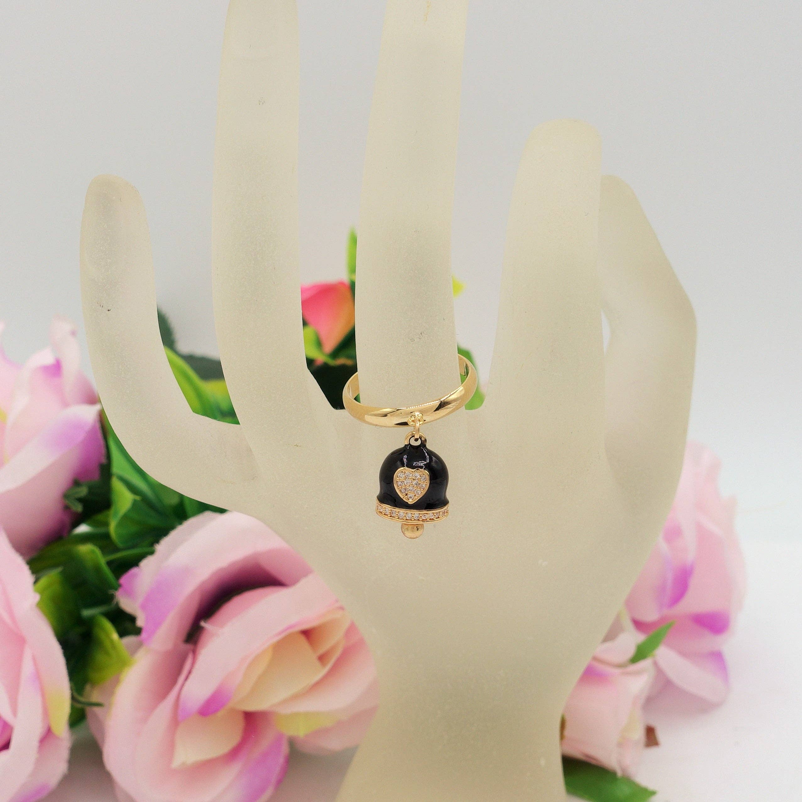 Daemon srls - Vente Solitaire - TINKERBELL RAINBOW - Bague cloche avec Zircon cubique en forme de cœur9