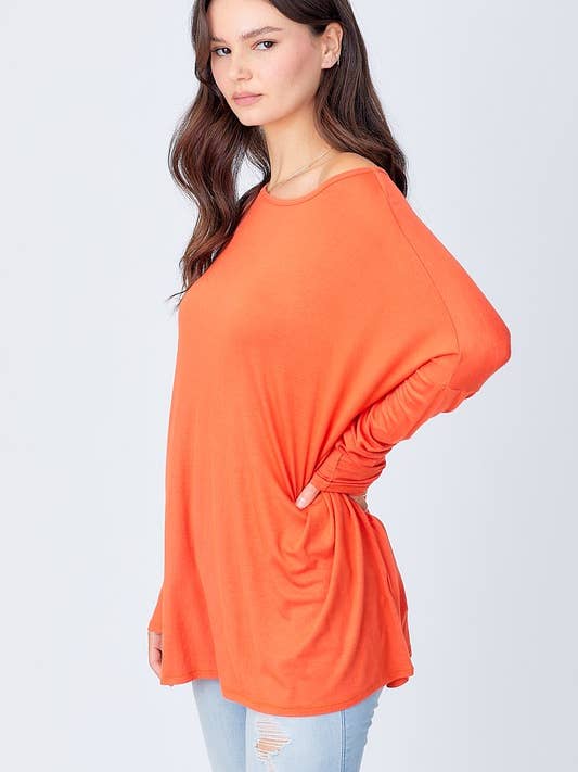 A.gain – wholesale Tunic – Women’s – 11003L07 - SOLID LONG SLEEVE PIKO TOP2