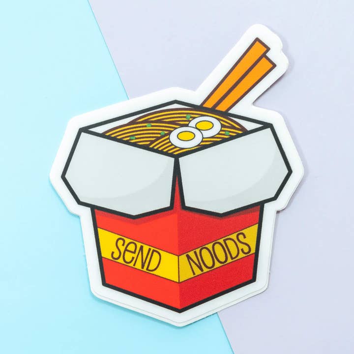 Send Noods Vinyl Stickers for wholesale by Moonmoli