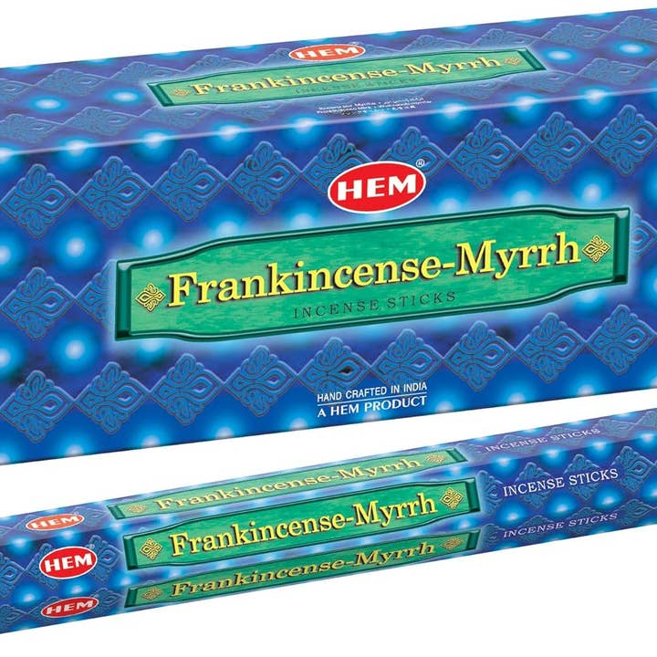 Hem Frankincense & Myrrh, 120 Sticks Box for wholesale by Aakriti Inc.