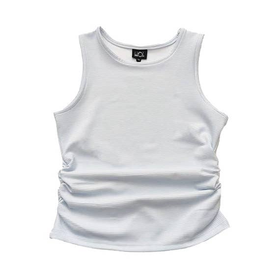 A47 Light Blue and White Stripe Top (Copy) for wholesale by Little Olin