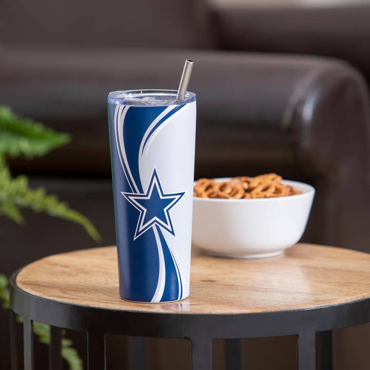 Stainless Steel Tumbler, 20oz, Dallas Cowboys for wholesale by Evergreen Enterprises