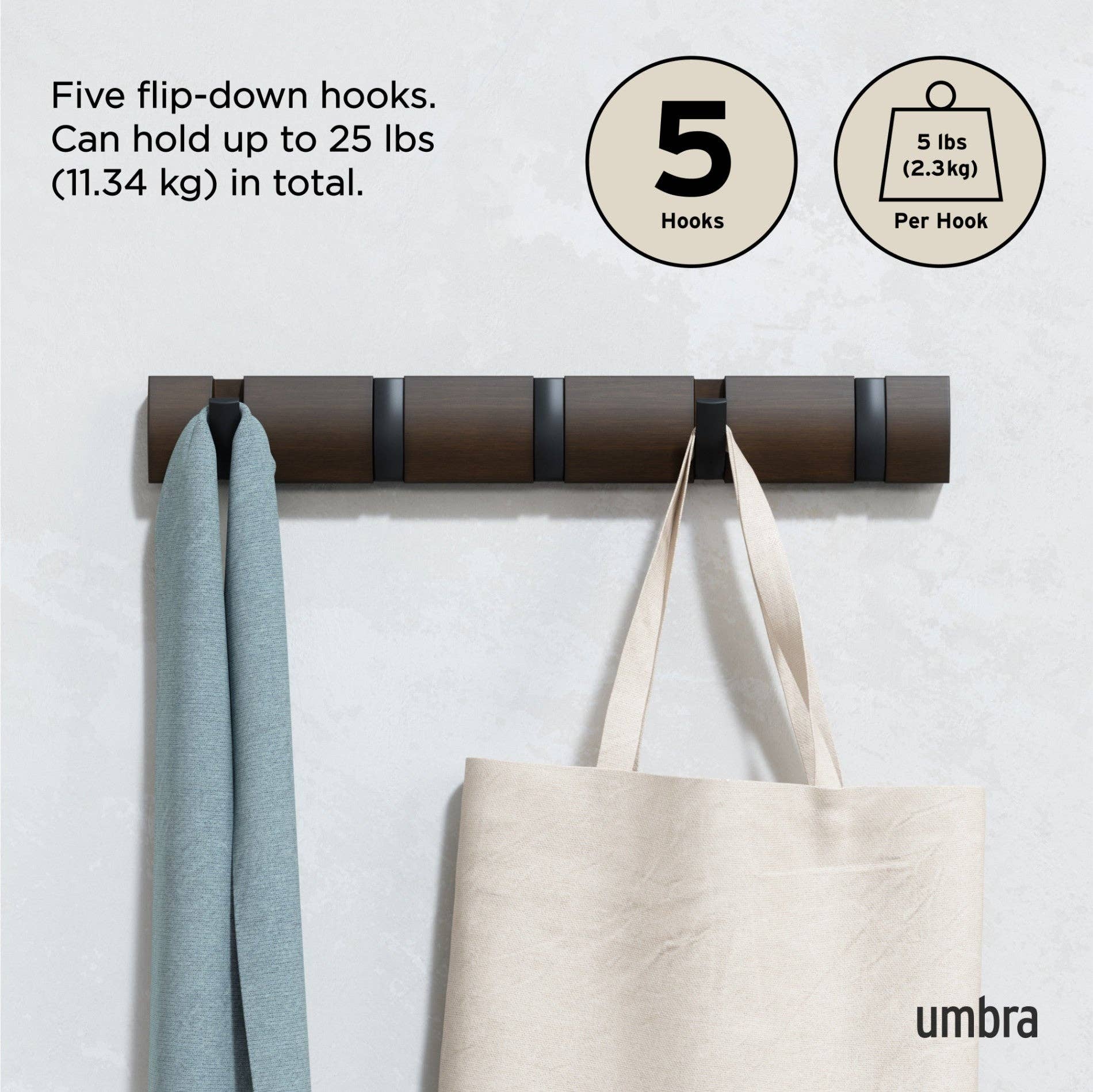 Umbra - Wholesale Wall Hook - Flip 5 Wall Mounted Hook32
