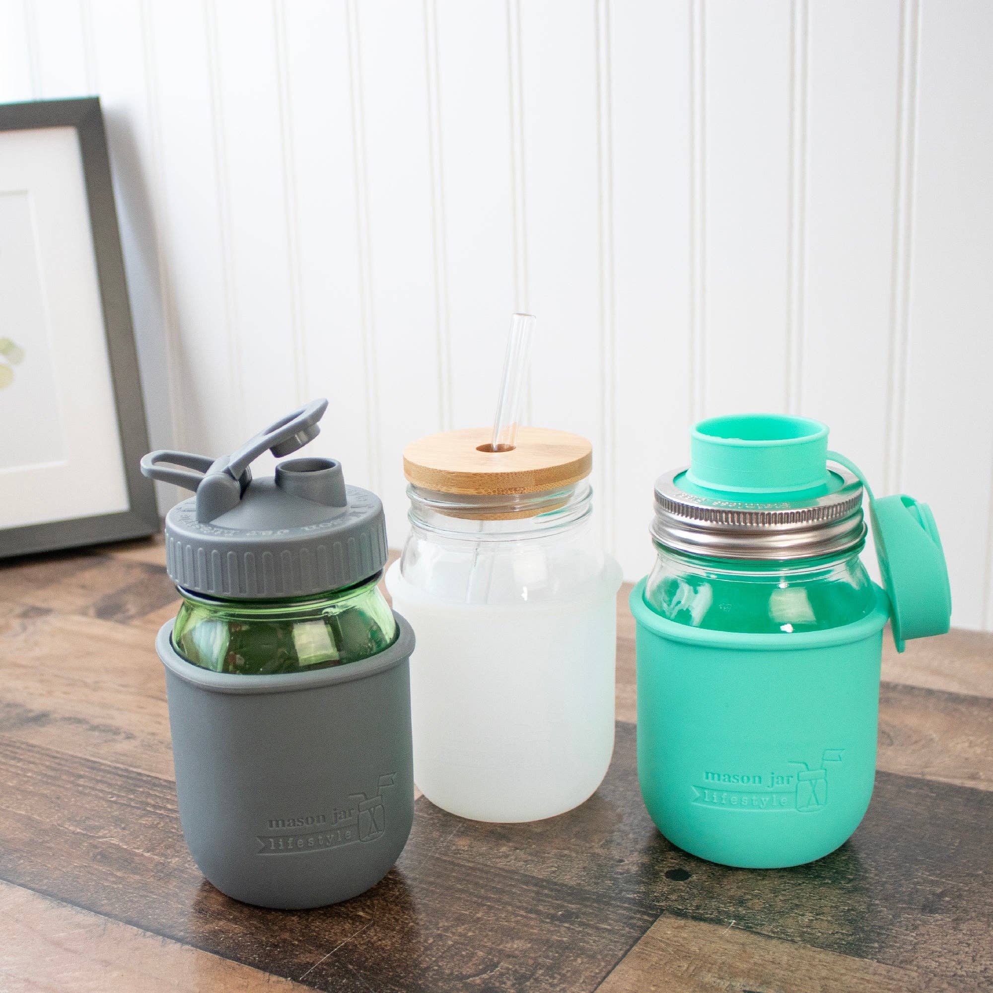 Mason Jar Lifestyle - Wholesale Drink Huggers & Koozies - Silicone Sleeve for Regular Mouth Pint 16oz Mason Jars26