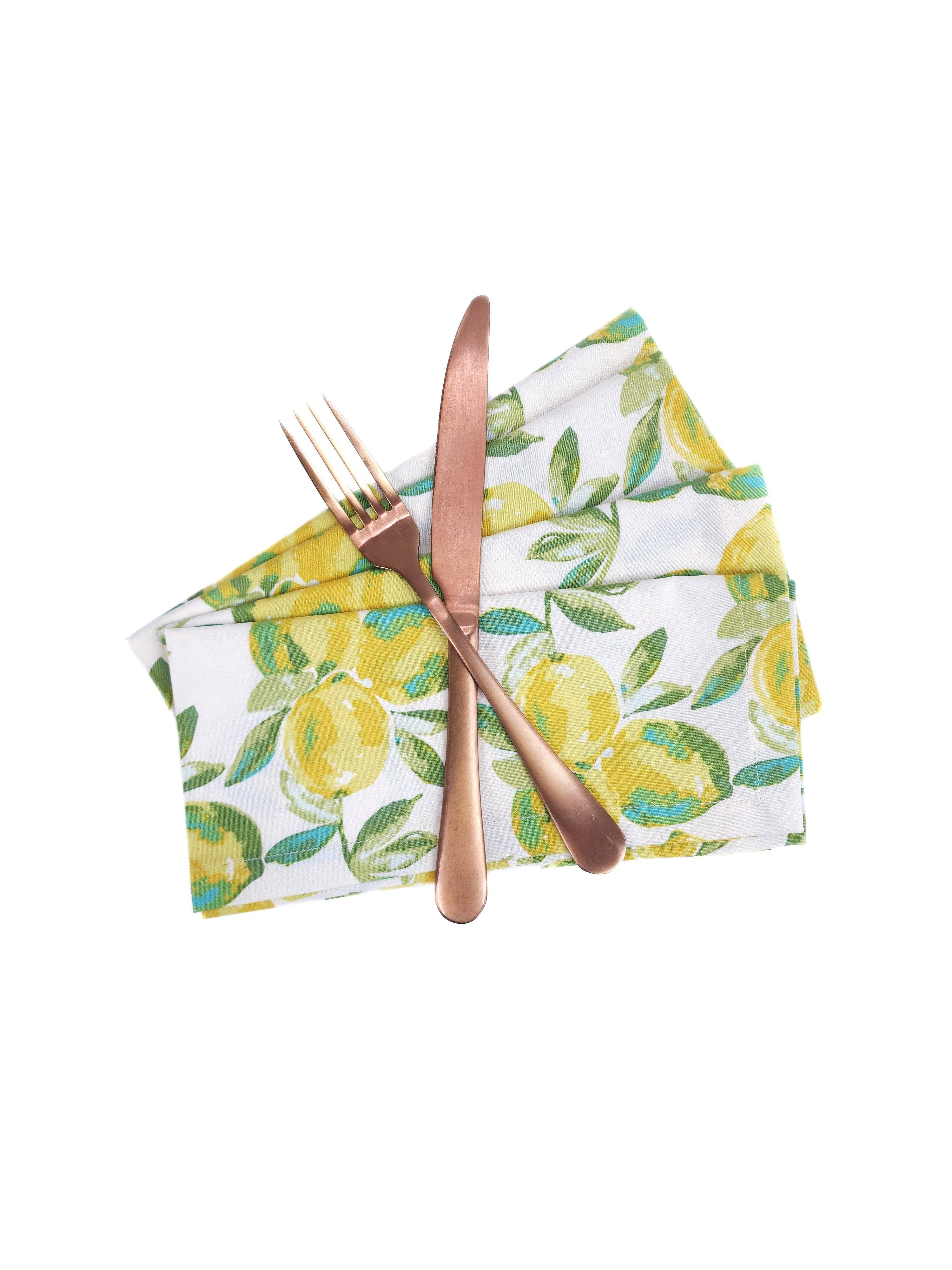 90 West Linen Co. - Wholesale Dinner & Cloth Napkin - Lemon Grove Cloth Napkins, Set of 41