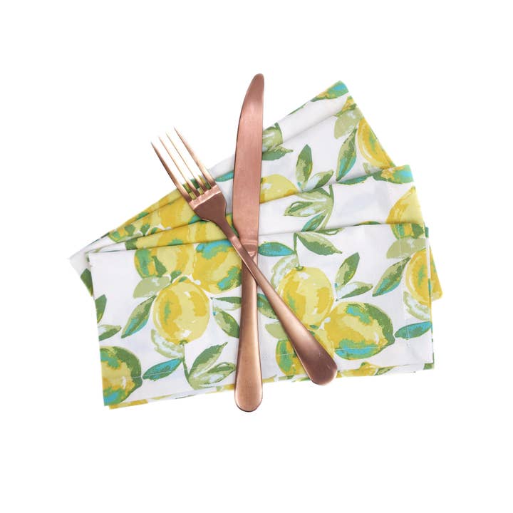 90 West Linen Co. - Wholesale Dinner & Cloth Napkin - Lemon Grove Cloth Napkins, Set of 41