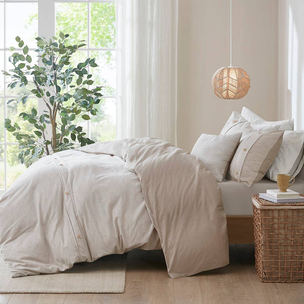 Olliix - Wholesale Bedding Set - Antimicrobial Duvet Cover Set with Insert, Beige2