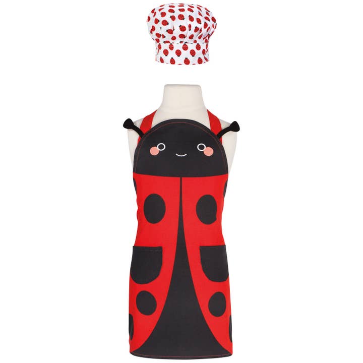 Danica Jubilee - Wholesale Apron - Kids - Ladybug Daydream Kid's Apron & Hat Set Set of 2