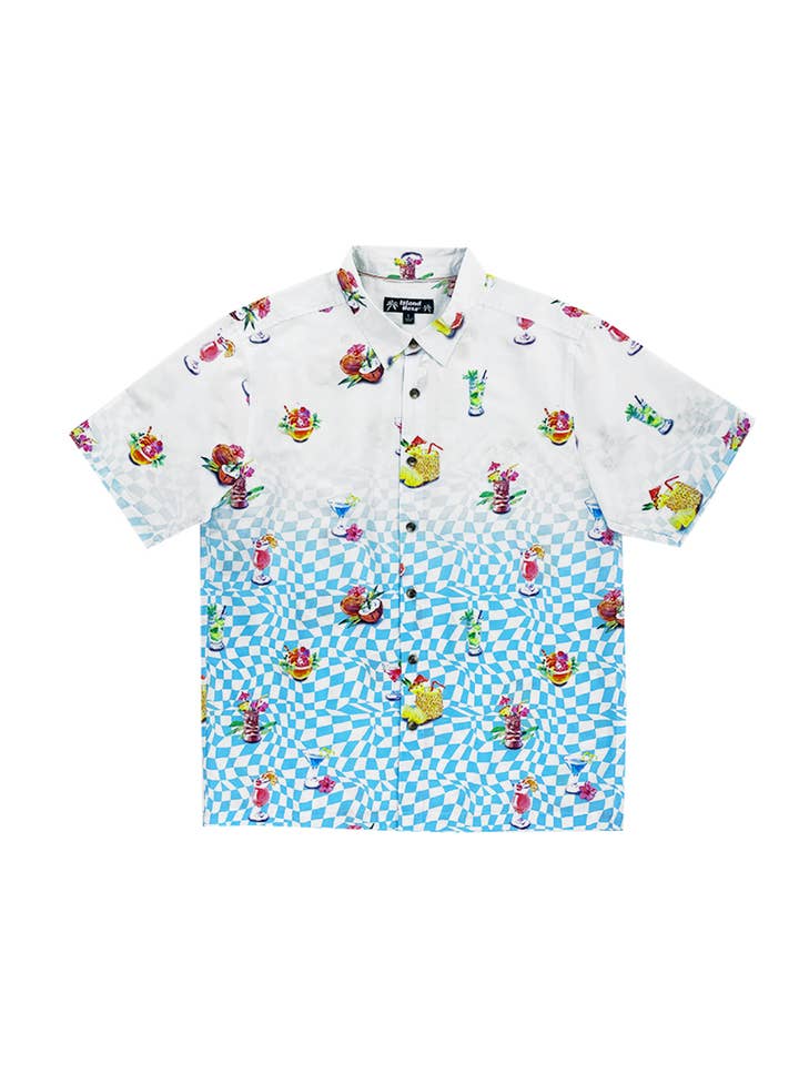 Camisas Havaianas Masculinas Camisas de Tecido com Botões-ORCAS por atacado de Islandhaze