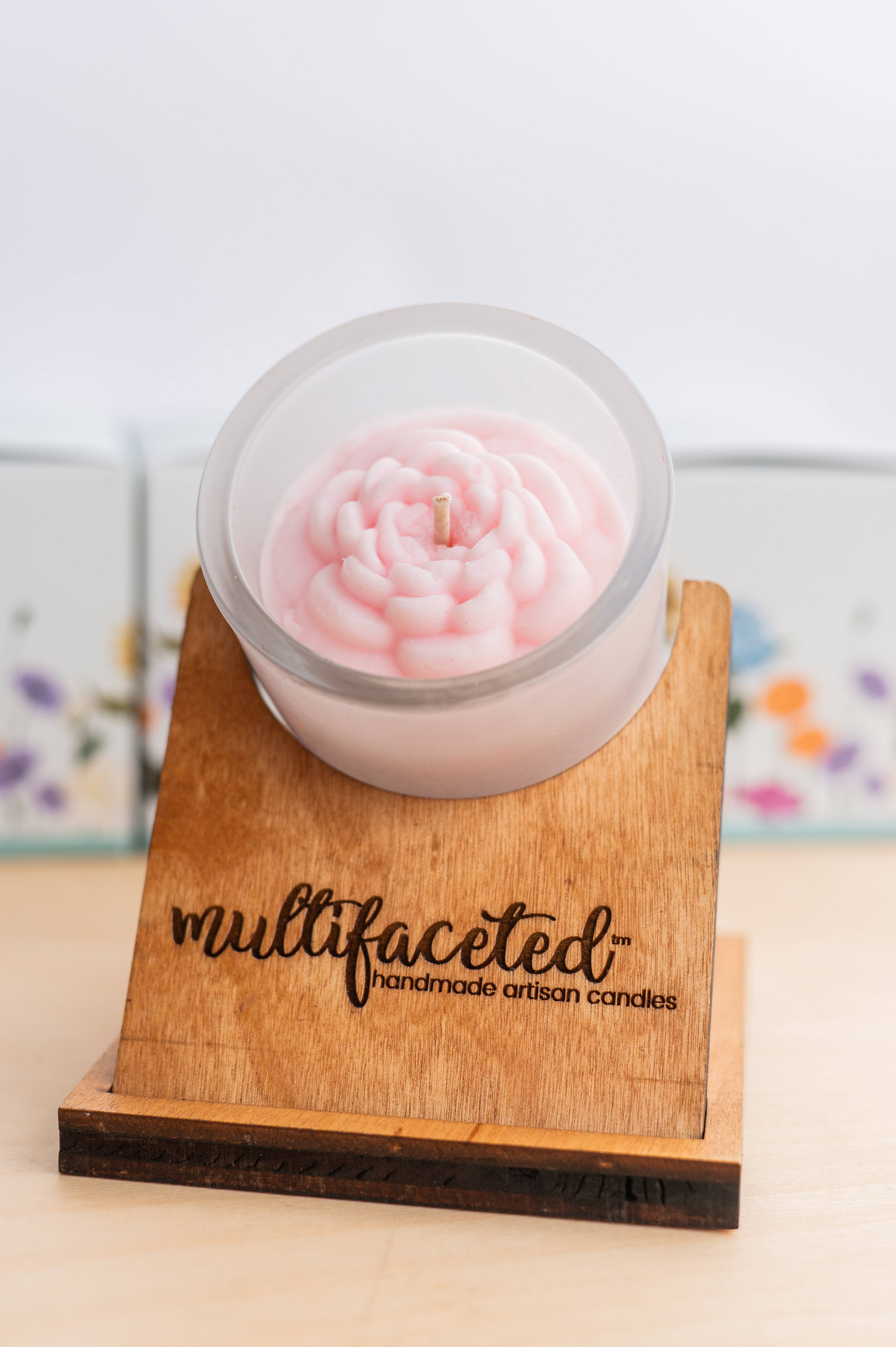 Multifaceted™ Artisan Candles - Wholesale Jar/Filled Candle - Peony Flower Candle, Eco -Friendly Candle - multiple sizes1