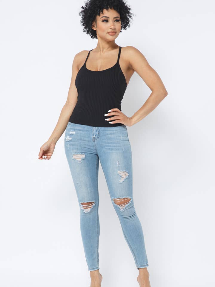 Julia by LoveJ - Wholesale Tank Top - Women's - Rib Racer Back Sleeveless Tank Tops1