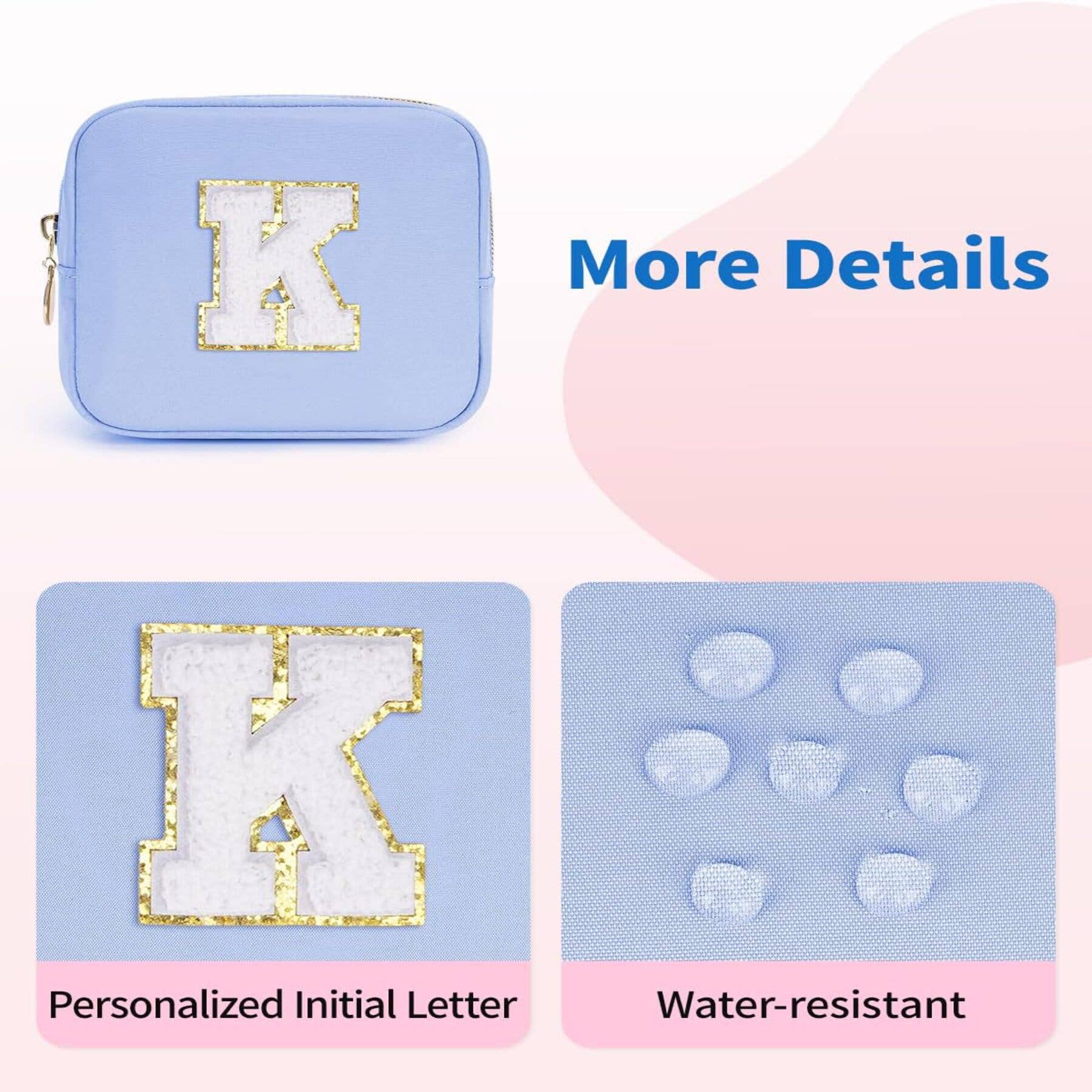 wandf – Großhandel Schmink-/Kosmetiktasche – Personalisierte Monogramm-Tasche Mini Initialen Schminktasche75