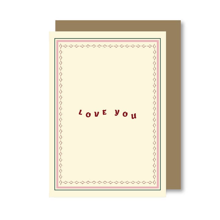 'Love You' Card for wholesale by Emma Stewart