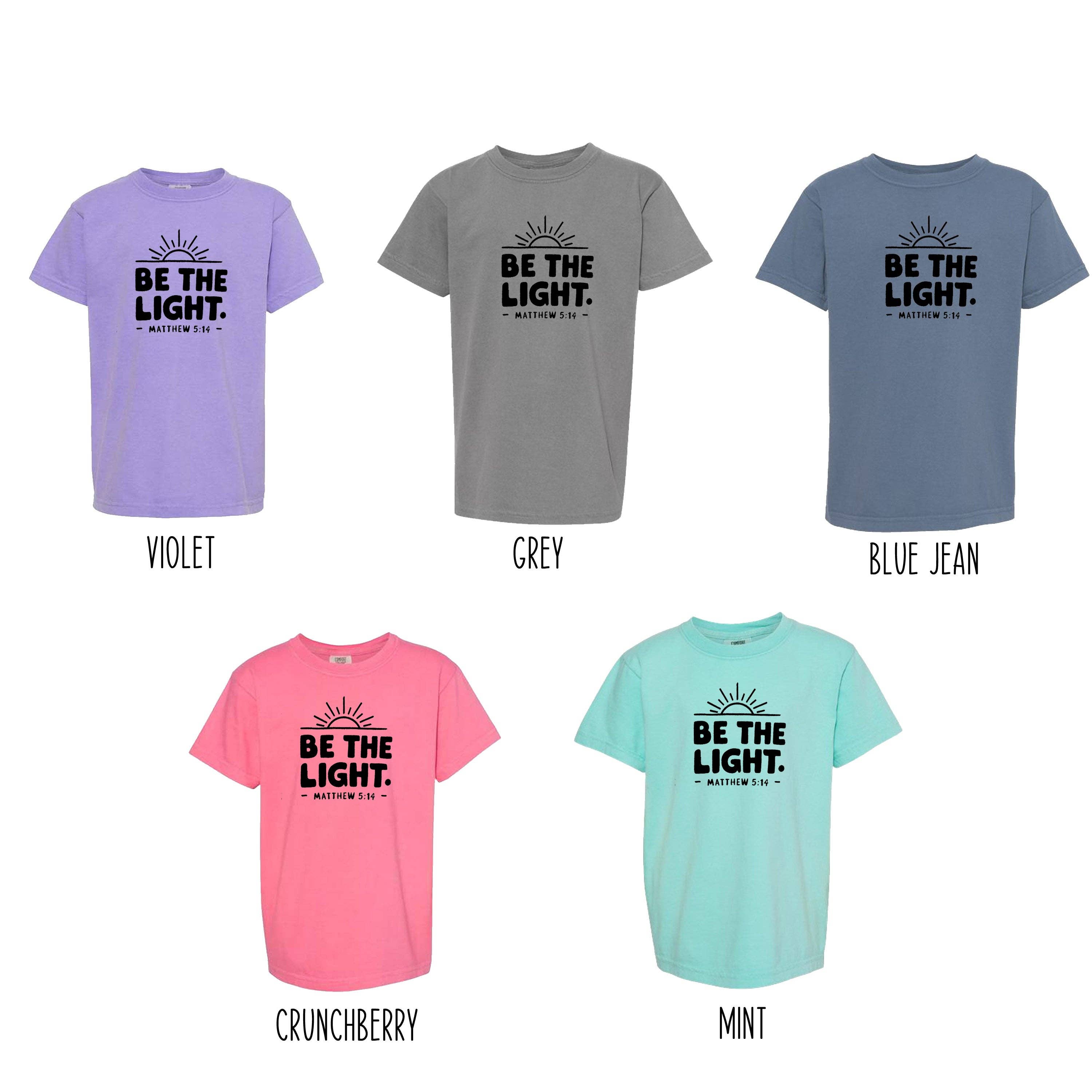 Dwell Apparel - Vente T-shirt sérigraphié – enfant - SOIS LA LUMIÈRE T-SHIRT JEUNESSE1