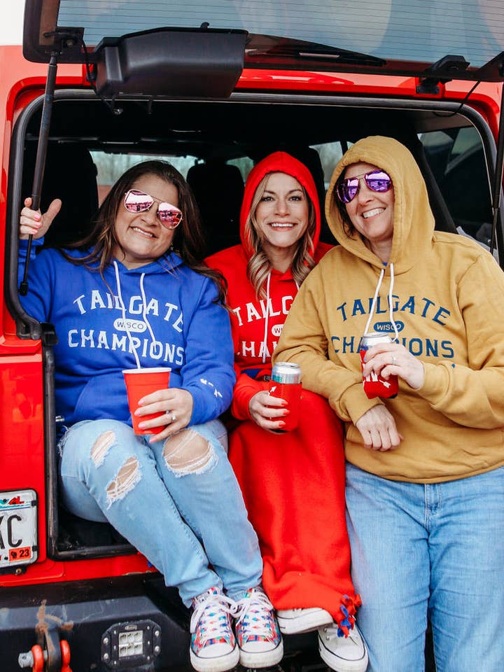Tailgate Champions Hoodie for wholesale by Wisconsin Up