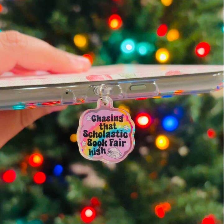 Chasing the Scholastic Book Fair High e-Reader Charm for wholesale by Market by Mari