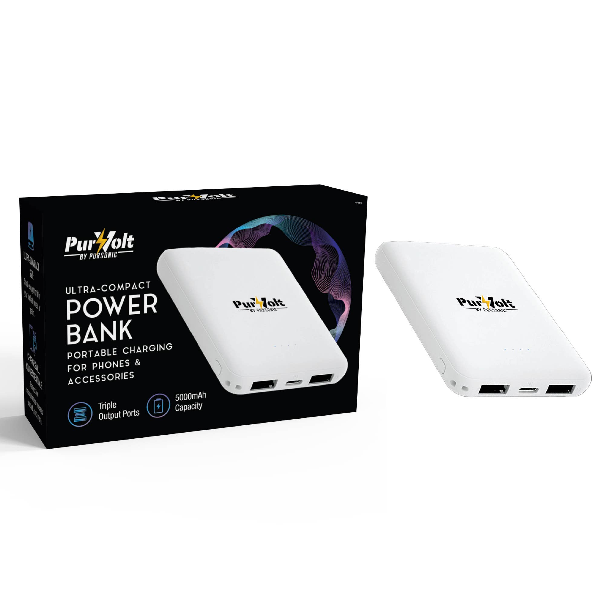 Pursonic - Vente Chargeurs portables - Pursonic Batterie Externe Ultra-Compacte Sans Fil0