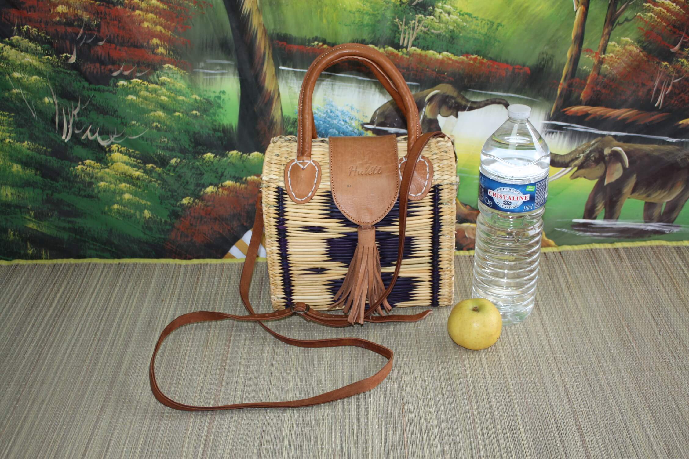 Boutique Huléti – Saco de praia por atacado – Bolsa mala azul com fechamento magnético de couro - Bolsa original excepcional - CRIAÇÃO ÚNICA HULÉTI6