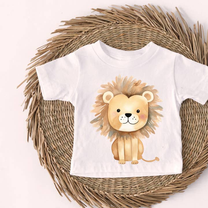 Lion Watercolor Tee for wholesale by ChubbyBubbyBear