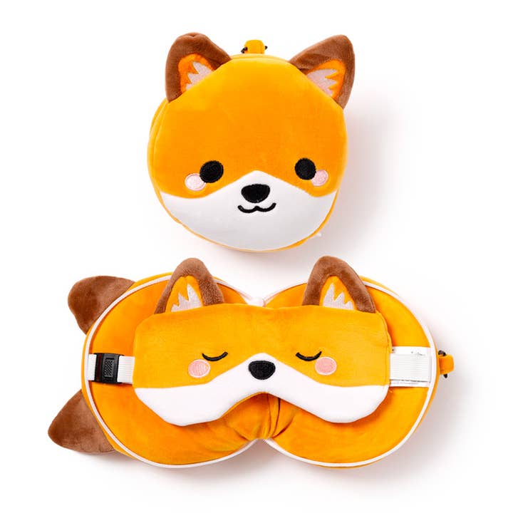 Puckator EU - Wholesale Travel Pillow - Relaxeazzz Adoramals Finnick the Fox Plush Travel Pillow