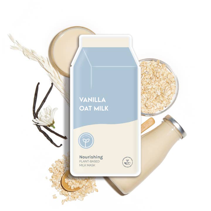 ESW Beauty - Vente Masque pour le visage - Masque en feuille de lait nourrissant à base de plantes Vanilla Oat Milk1
