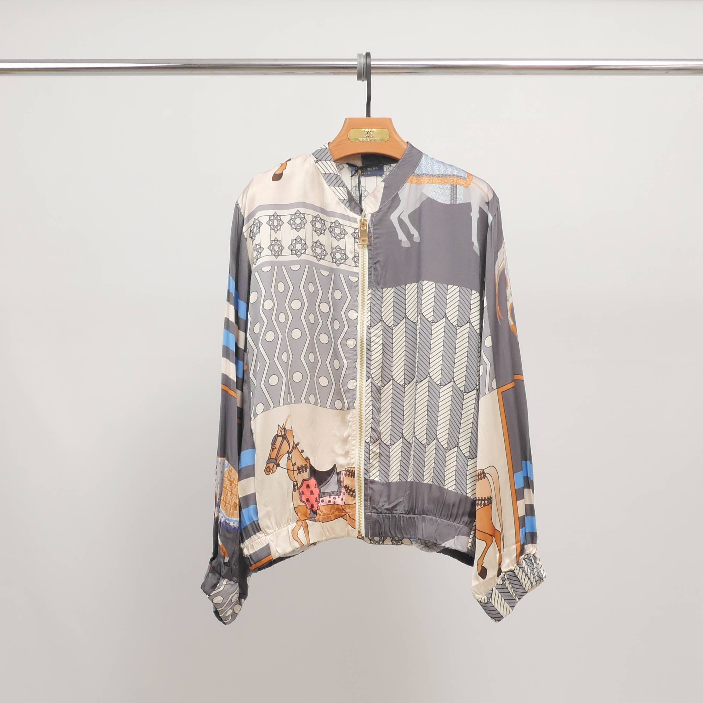 Cecile Wang - Wholesale Jacket - Women's - Horse print jacket in silk viscose KD8772VS-29