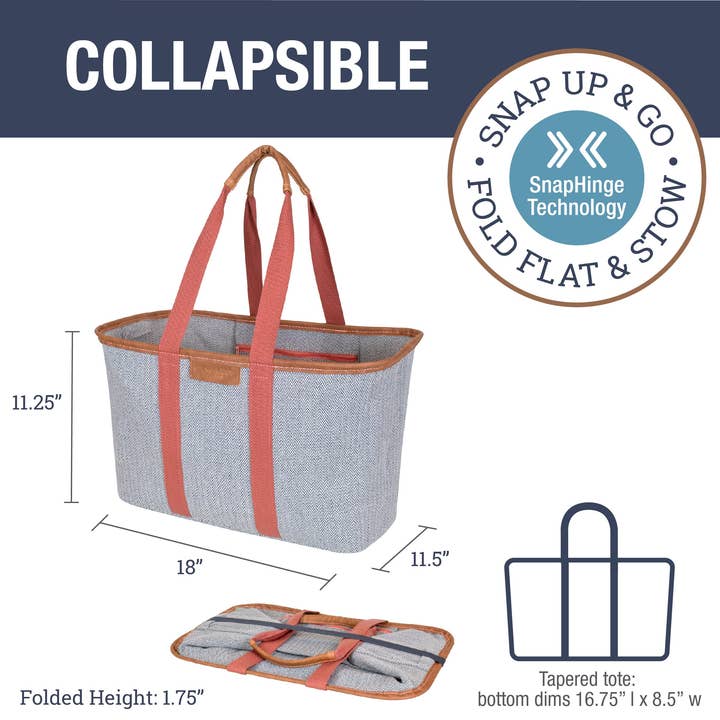 CleverMade - Wholesale Tote Bag - Women's - Collapsible LUXE Tote3