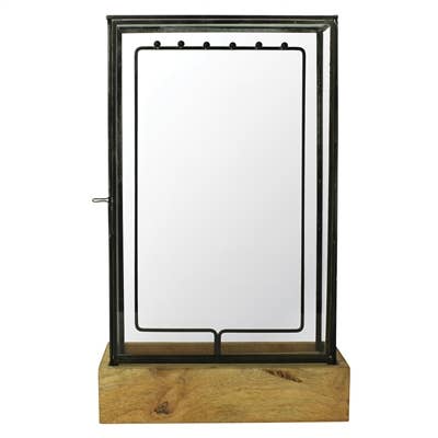 HomArt - Wholesale Display Case - Sibella Jewelry Display Case, Wood & Leaded Glass - Med