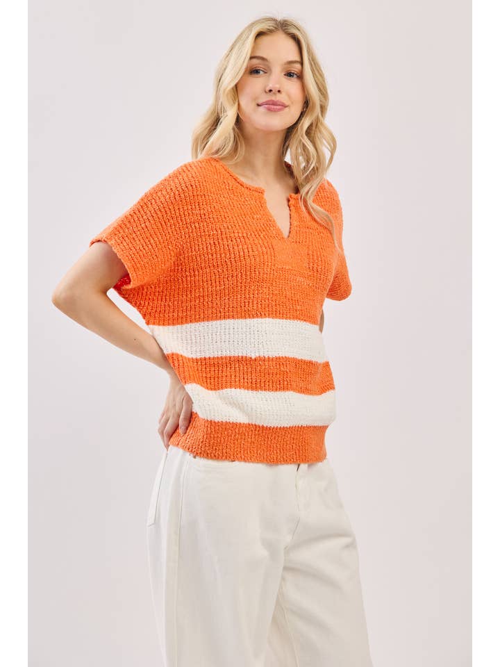 Sewn and Seen - Wholesale Knit Sweater - Women's - Stripe Knit Sleeveless Sweater24