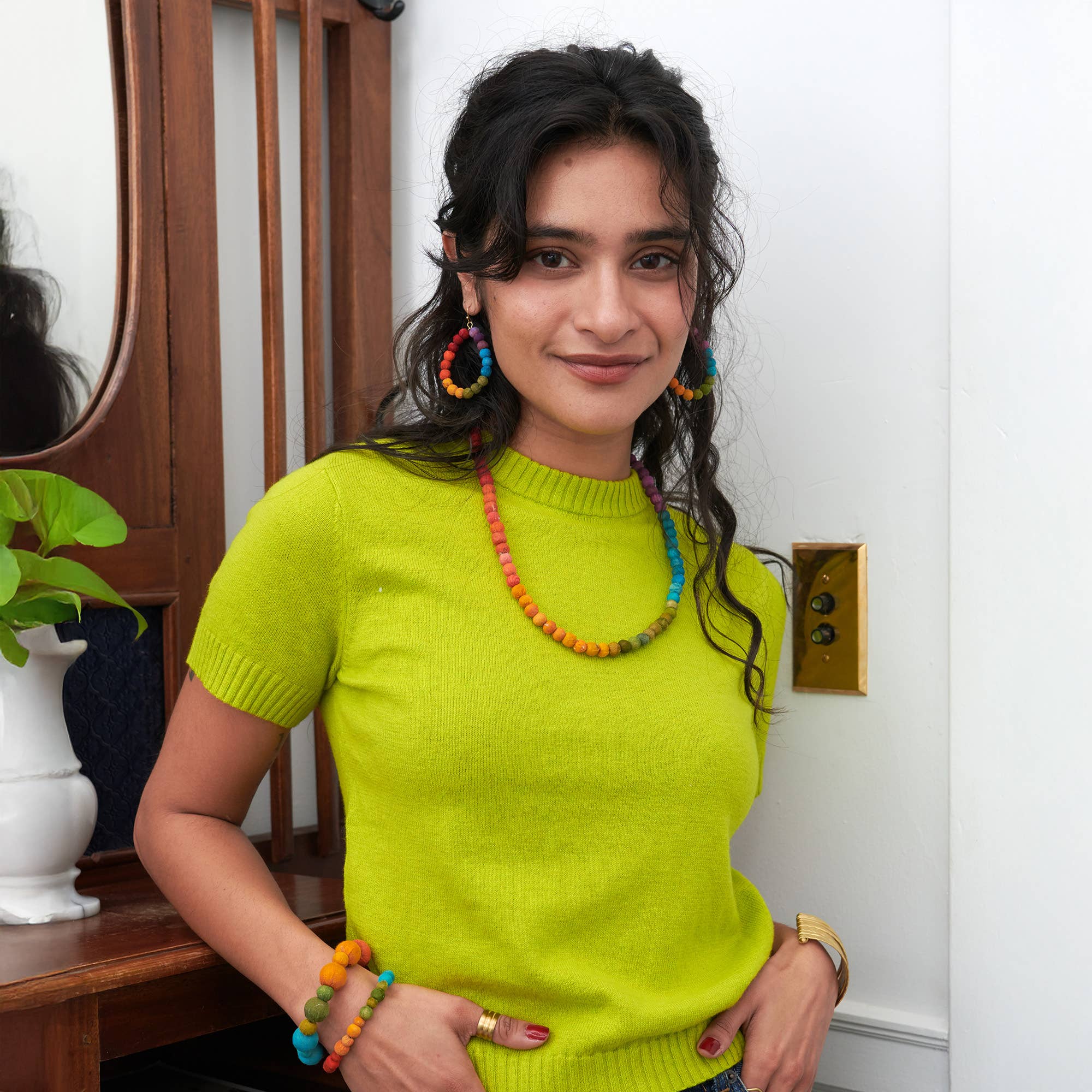 WorldFinds – wholesale Beaded/pearl necklace – Kantha Prism Necklace2