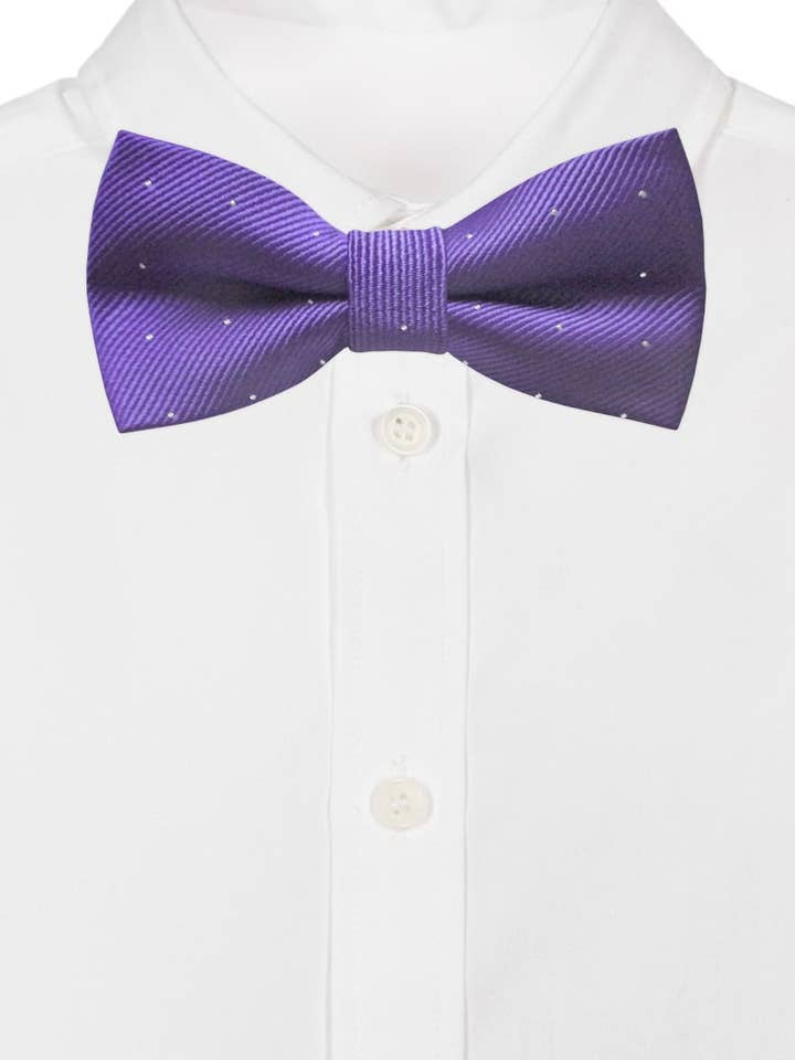 PURPLE BOY'S BOW TIE MICROTOPOS SILVER for wholesale by Josvil