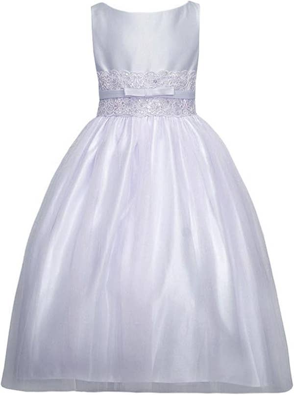 iGirlDress - Wholesale Dress - Kids - Vintage Metallic Lace & Tulle Flower Girl Pageant Dress4