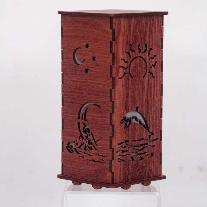 Oceanscape Luminary - Wood for wholesale by Dee Janssen GlassWorks