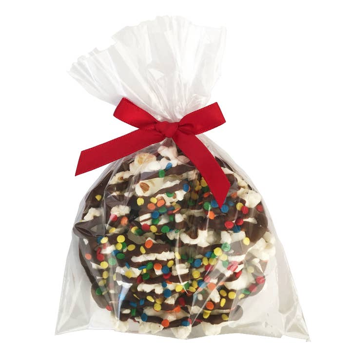 Decorated Pizza Pattie - 3.5" Individually Wrapped w/ Bow for wholesale by Sensational Sweets