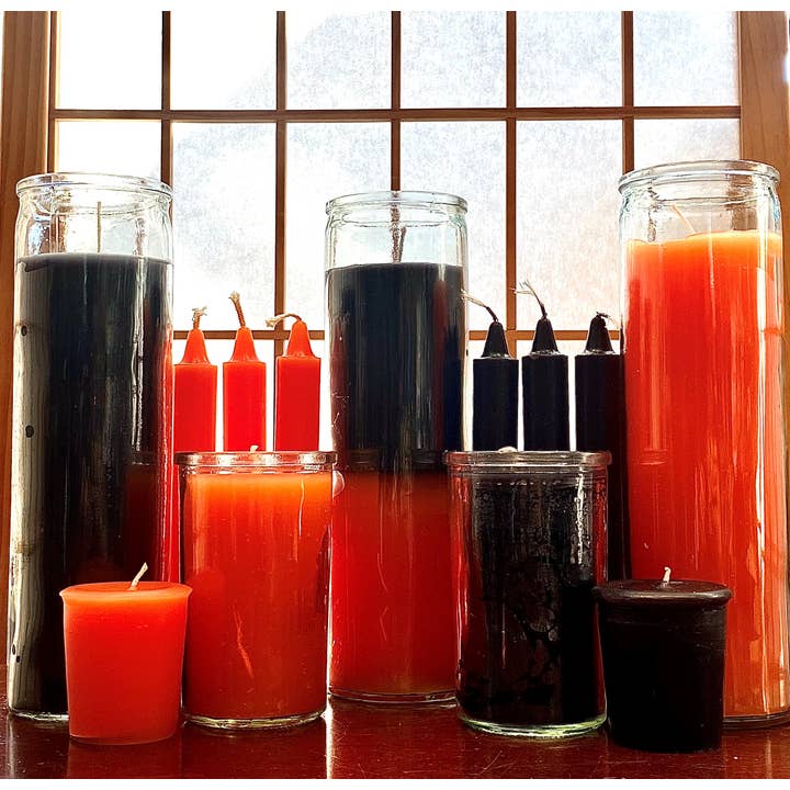 Ceridwen’s - Wholesale Jar/Filled Candle - Black 2 Day Candle - remove negative energy, protection