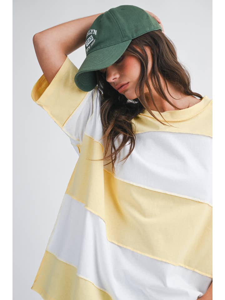 AEMI + CO – Engroshandel Strikket top - Dame – 8417FN Polly top med farveblokke75