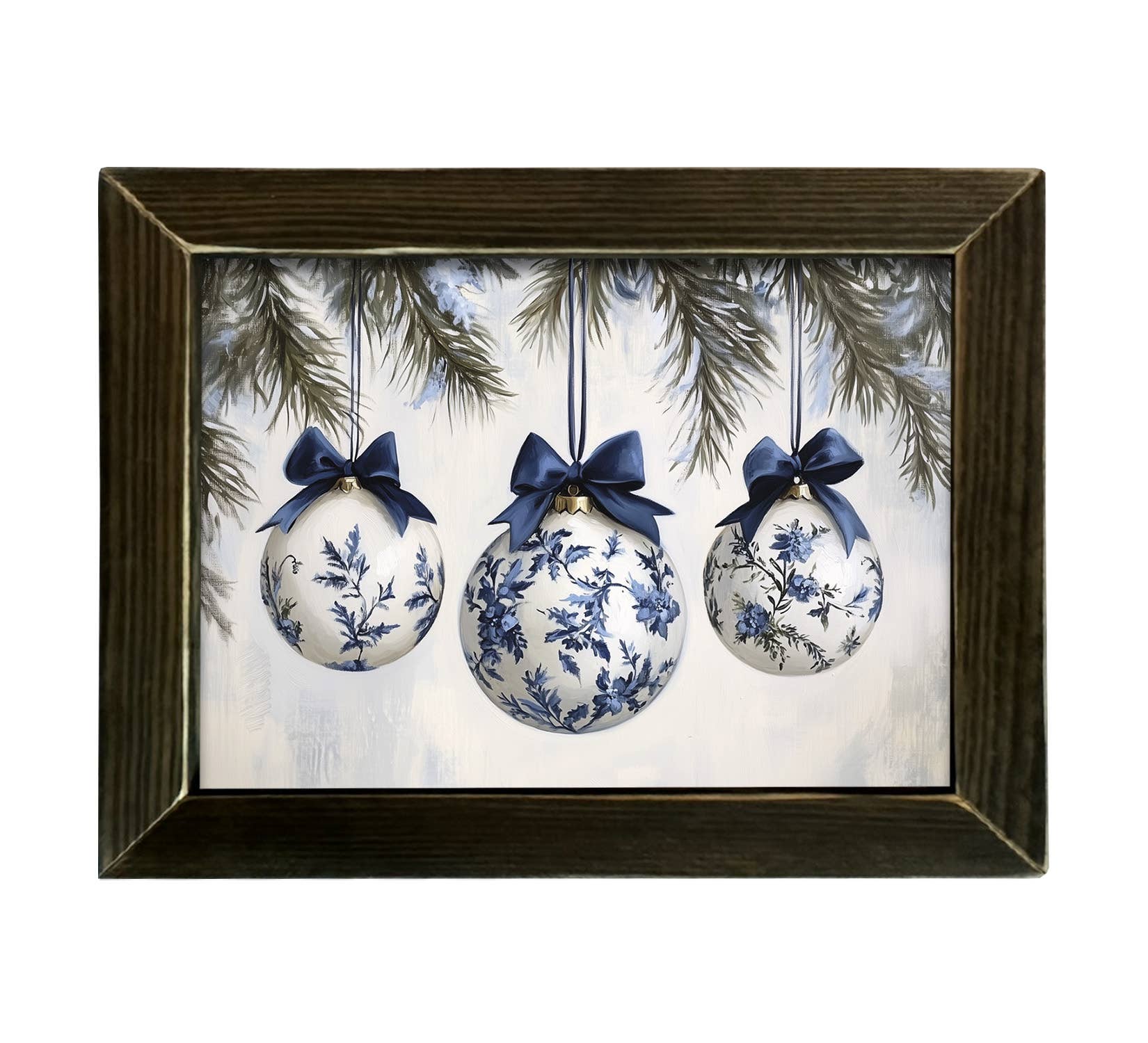 JanMichaels Art & Home - Vente Enseigne murale - HMK352L Trois ornements bleus3