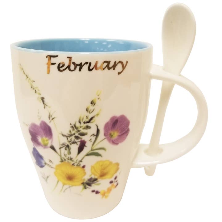 Caneca de flores do mês de nascimento de prímula 12 onças por atacado de Tobin Tate