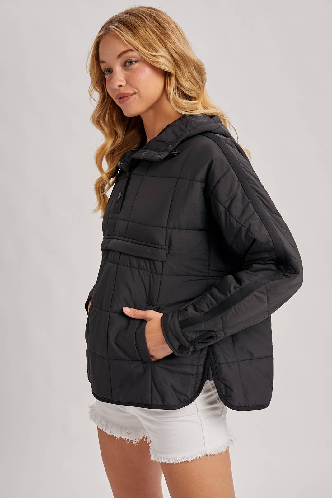 Bluivy - Vente Doudoune – femme - VESTE À CAPUCHE MATELASSÉE ENFILABLE12